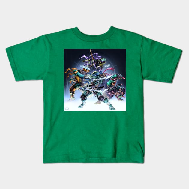 TMNT Kids T-Shirt by Duh Dude